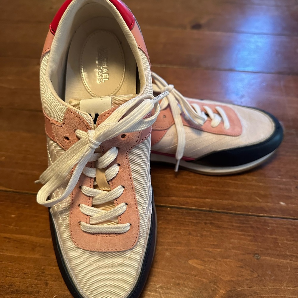 Michael Kors Pink and White Sneakers